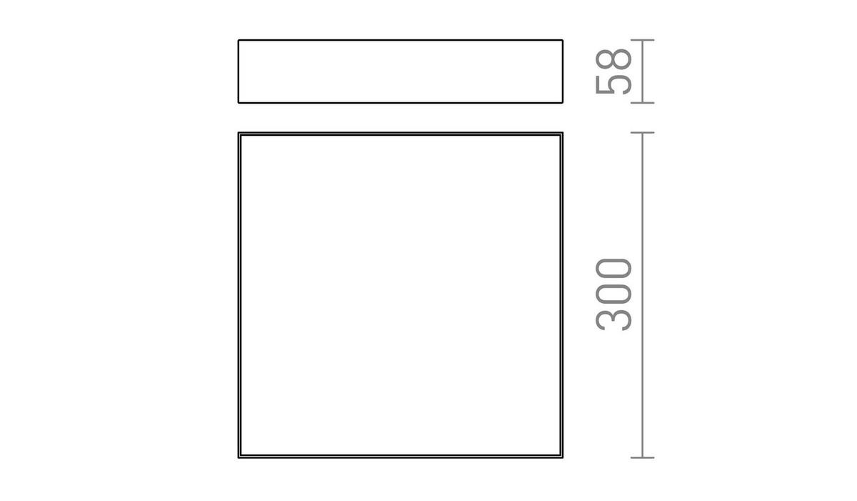 DECKENLEUCHTE LARISA SQ 30 Weiß 30 W - Weiß, Metall (30/30/58cm) - Rendl