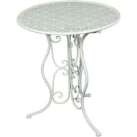 GARTENTISCH Silas Terrassentisch - Weiß, Metall (60/60/70cm) - DELUKE