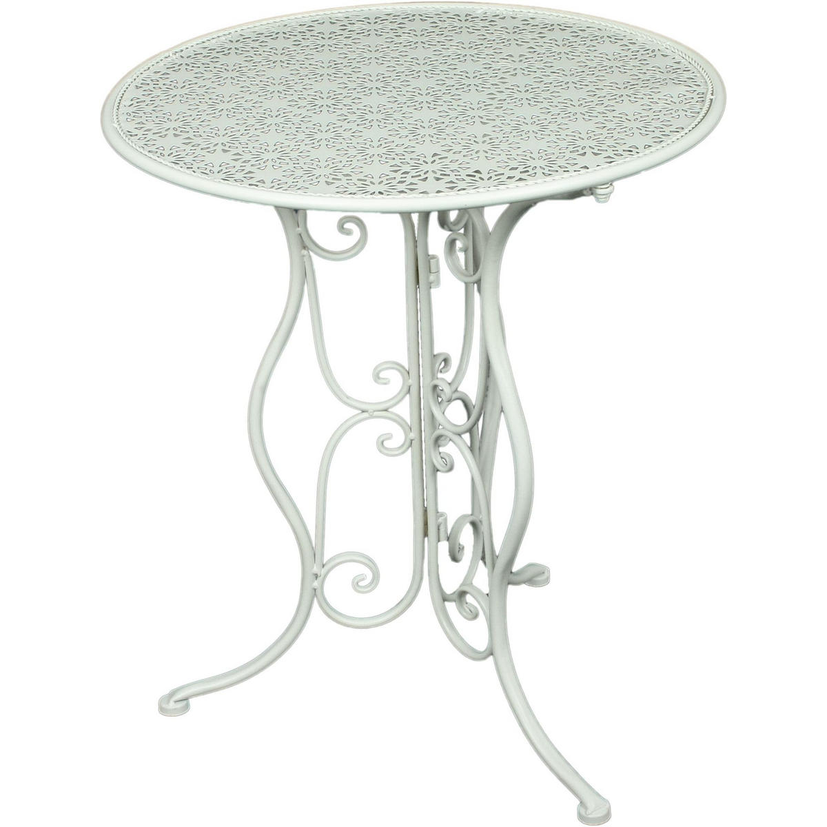 GARTENTISCH Silas Terrassentisch - Weiß, Metall (60/60/70cm) - DELUKE