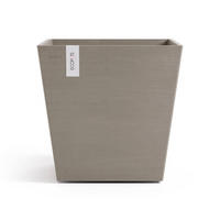 BLUMENTOPF mit Wasserreservoir Rotterdam 43,6/43,6/44,4 cm Taupe - Taupe, Kunststoff (43.6/44.4cm) - Ecopots