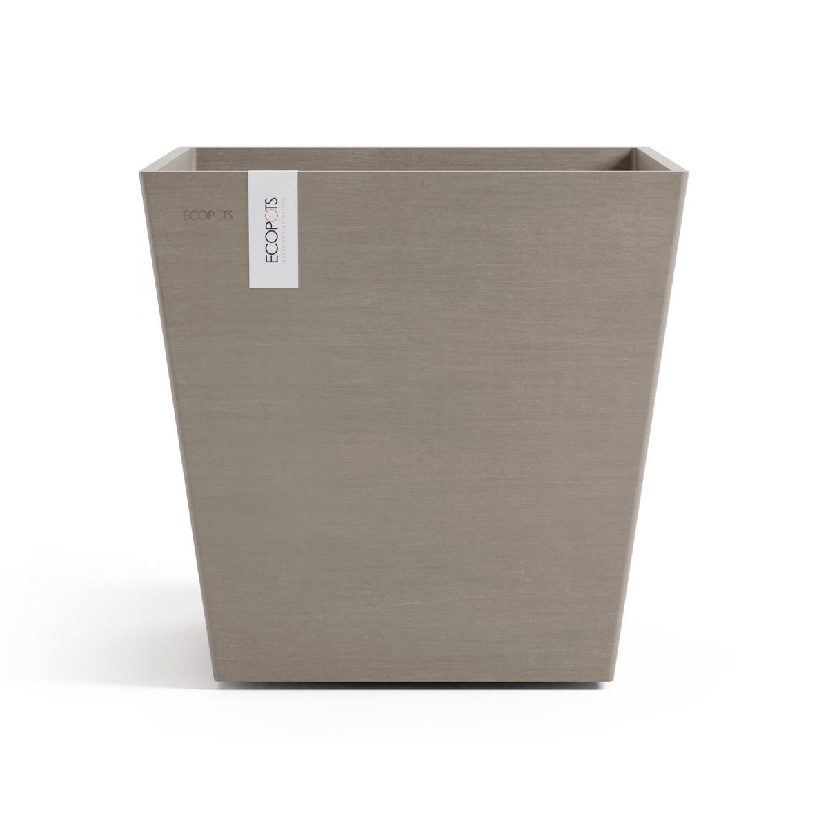 BLUMENTOPF mit Wasserreservoir Rotterdam 43,6/43,6/44,4 cm Taupe - Taupe, Kunststoff (43.6/44.4cm) - Ecopots