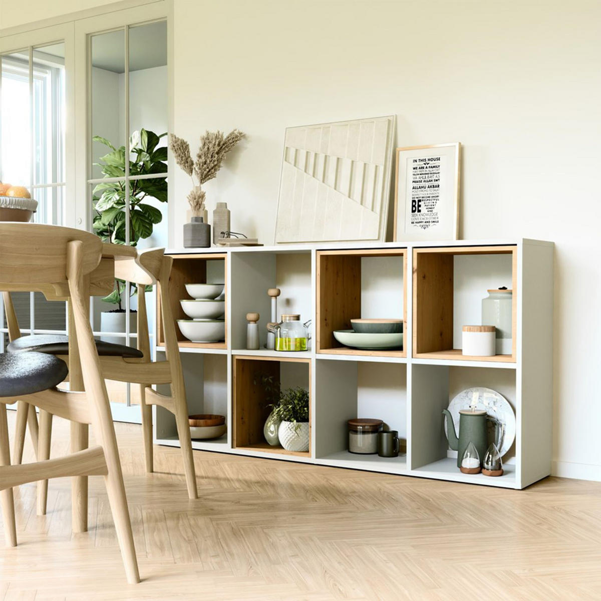 STANDREGAL Malax Weiß 147 cm - Weiß, Holzwerkstoff (147/75/30cm) - Selsey