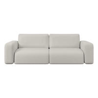 SOFA TALW mit Schlaffunktion, Hellgrau - Hellgrau, Textil (255/85/105cm) - Fedve