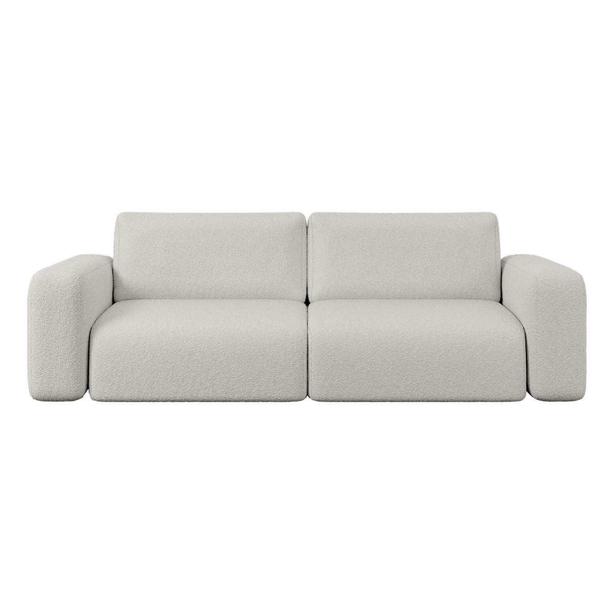 SOFA TALW mit Schlaffunktion, Hellgrau - Hellgrau, Textil (255/85/105cm) - Fedve
