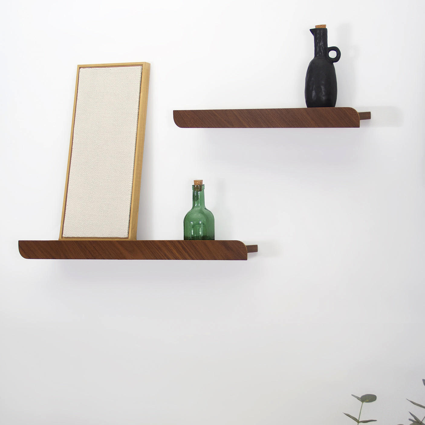 WANDREGAL Cielo mittel - Walnussfarben, Holz (55/5/11cm) - Woodendot