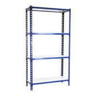 SCHWERLASTREGAL Mid Metal Shark HxBxT 150 x 120 x 50 cm Fachlast 200 kg Blau-Weiß - Blau, Metall (120/150/50cm) - PROREGAL