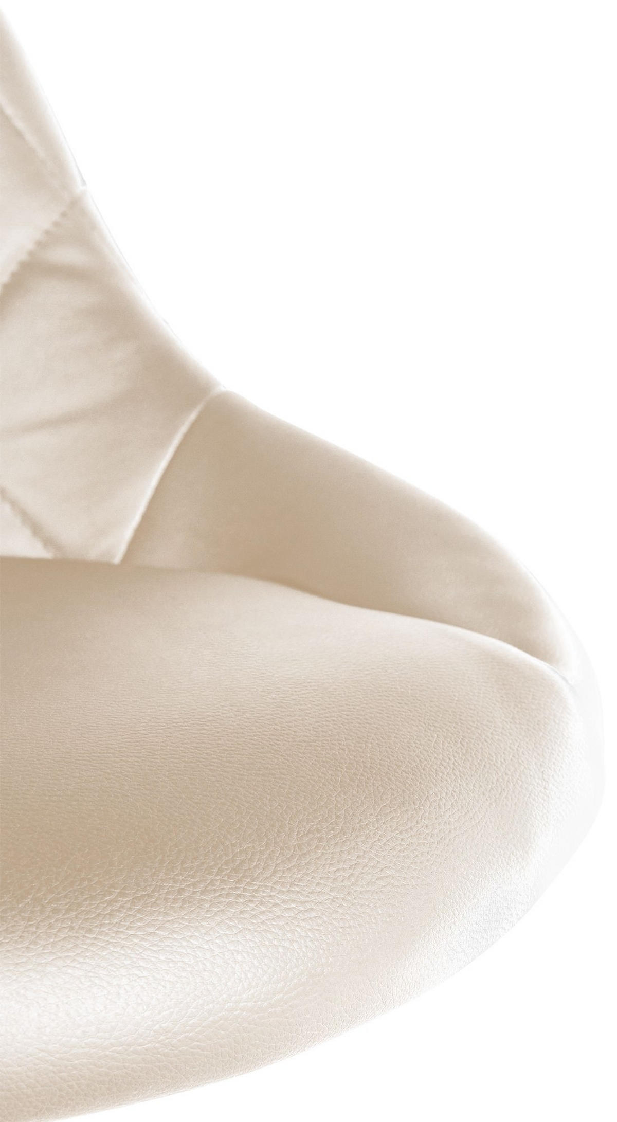 ARBEITSHOCKER Lazius Kunstleder creme - Naturfarben, Metall (47/82/49cm) - TPFLiving