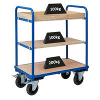 TISCHWAGEN mit 3 Etagen 102x50x97cm Traglast 450kg Lichtblau - Hellblau, Metall (97/50/102cm) - PROREGAL