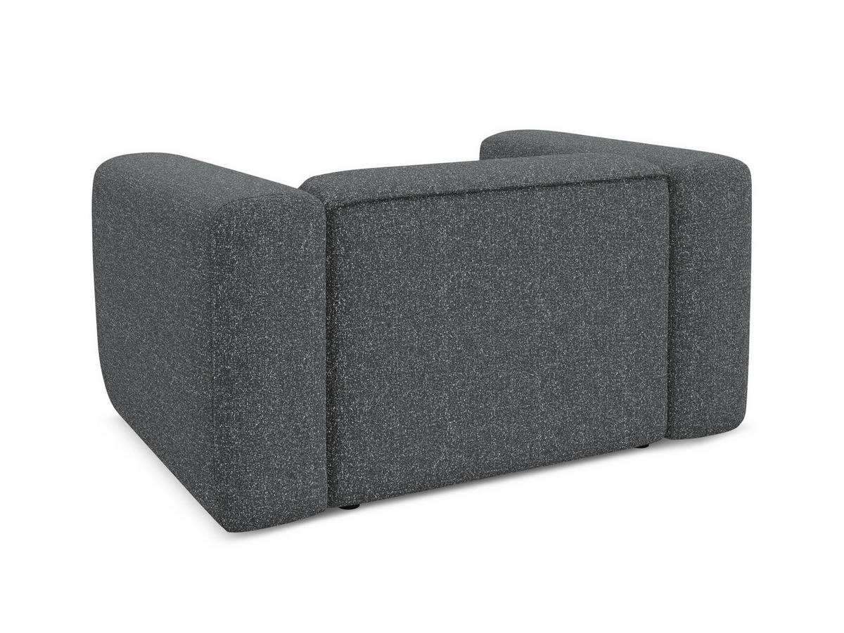 SESSEL Strukturstoff Stoff Grau - Schwarz/Graphitfarben, Kunststoff/Textil (137/70/89cm) - Makamii