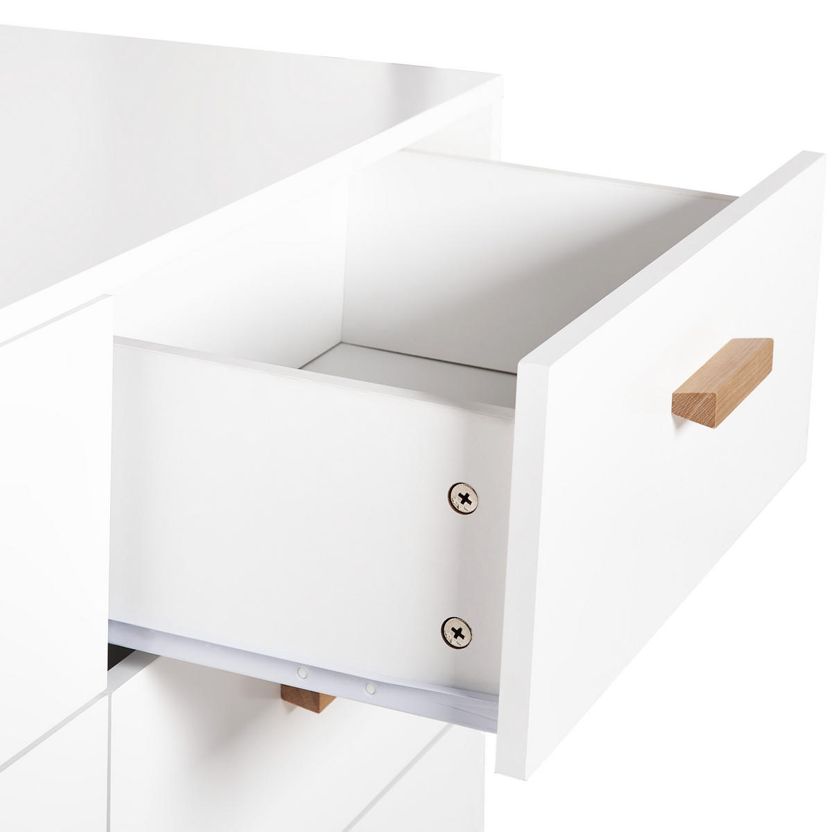 KOMODA s 6 zásuvkami Bílá Newark - bílá, kompozitní dřevo (100/80/39cm) - Beliani