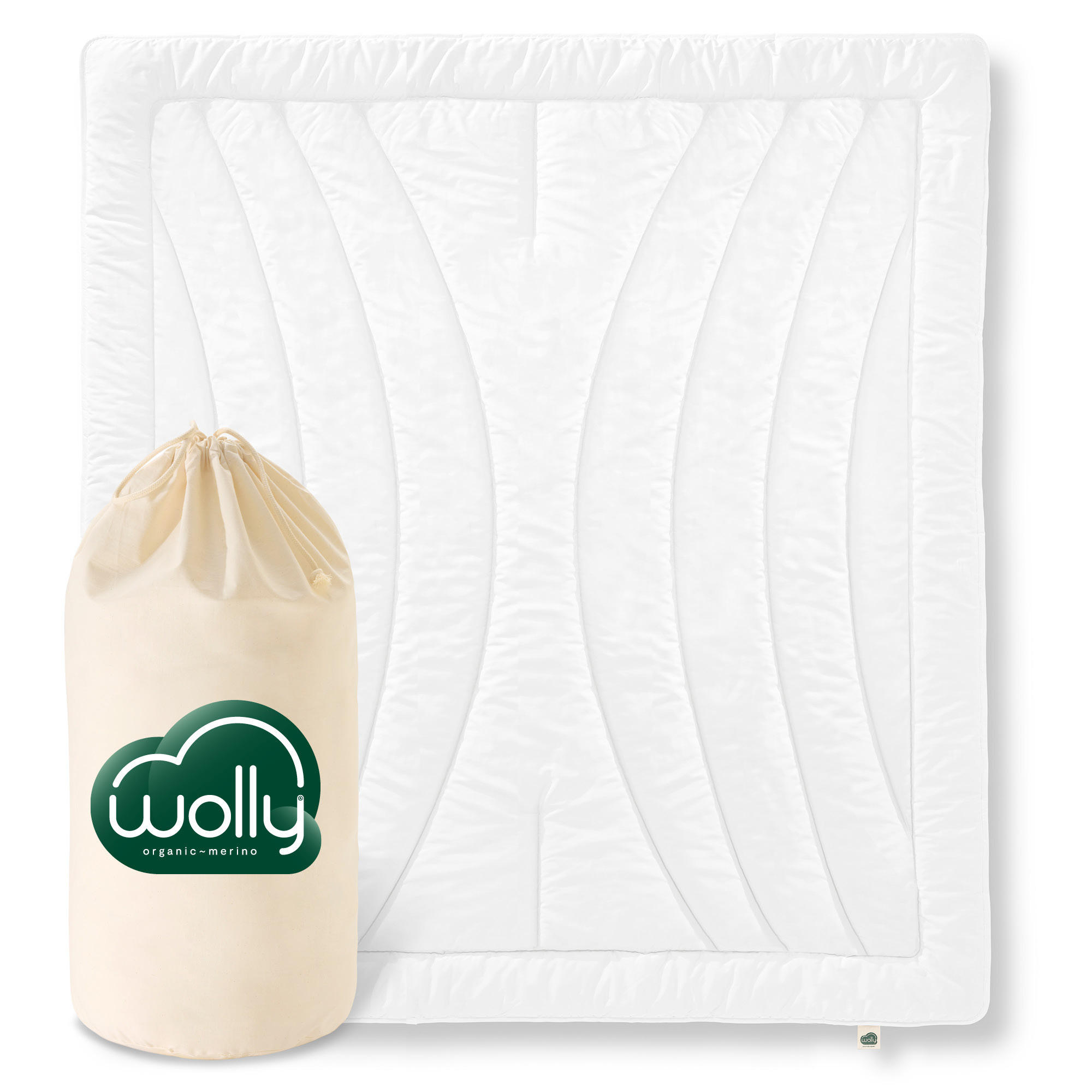 GANZJAHRESBETTDECKE MERINOWOLLE 100% Schurwolle mittel - Weiß, Naturmaterialien/Textil (240/220cm) - wolly