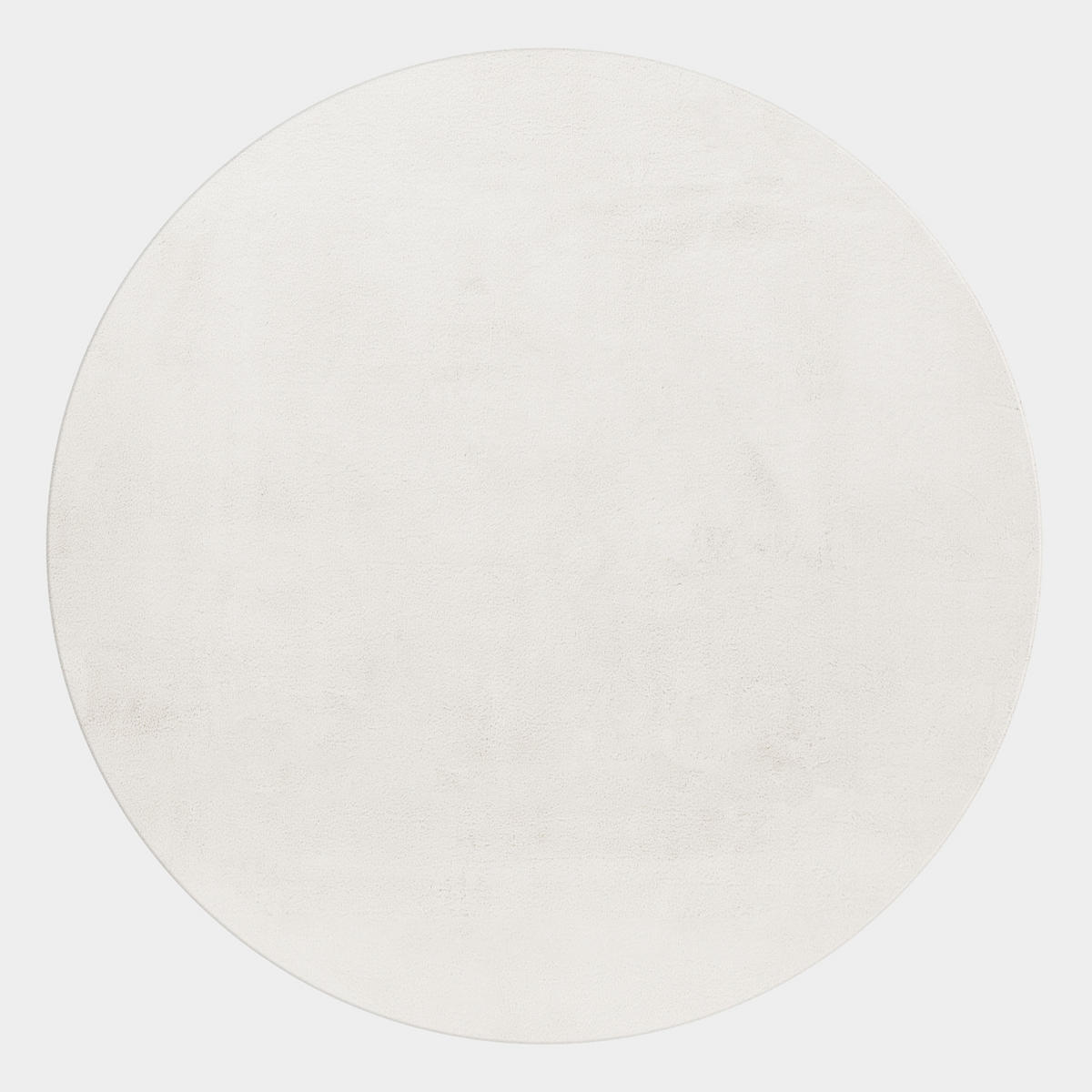 TEPPICH Schlafzimmer Unifarben Elegant Waschbar Esszimmer Rund Creme 200x200 cm – NECKAR - Beige, Textil (200/200cm) - KADIMA DESIGN