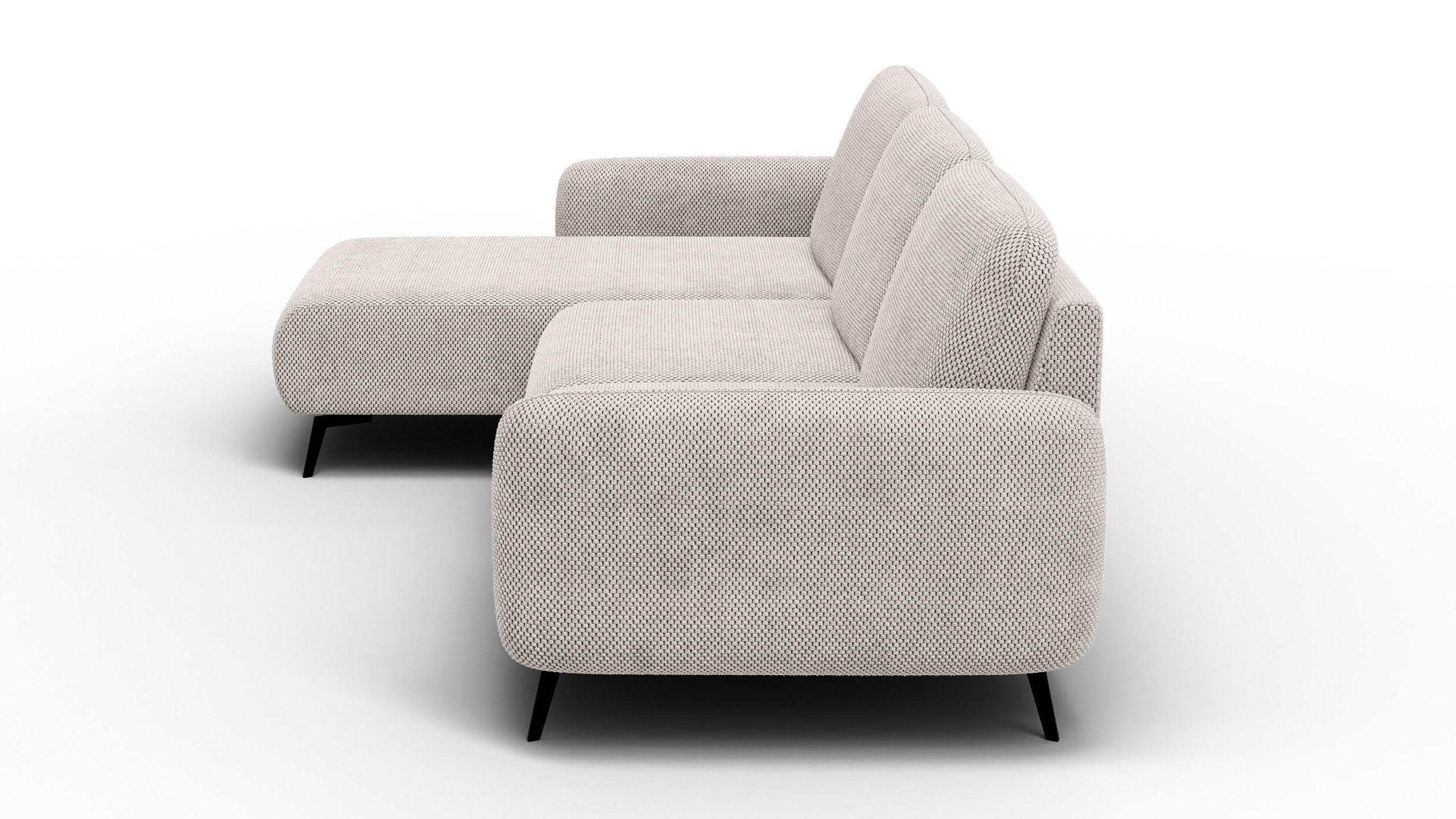 Thumbnail - Courtois Laville Ecksofa, Beige, Textil, 4-Sitzer, 264x157 cm, Wohnzimmer, Sofas & Couches, Wohnlandschaften, Ecksofas