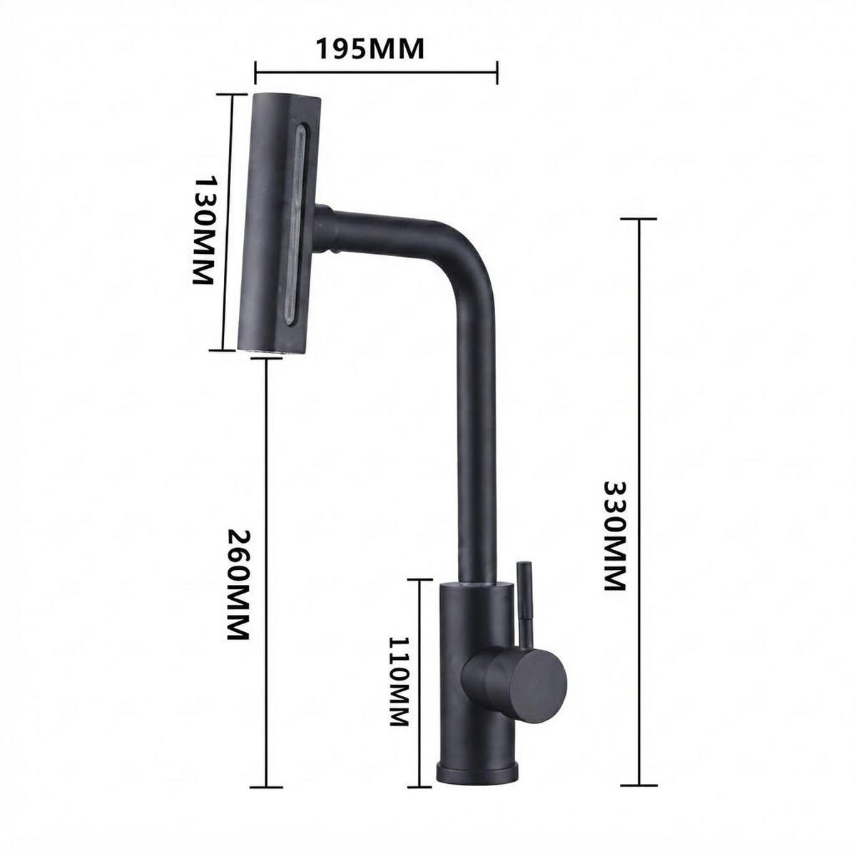 BADARMATUR mit Zulaufrohr, 330 x 190 mm, schwarz - Schwarz, Metall (42/7.7/7.7cm) - Vallsero