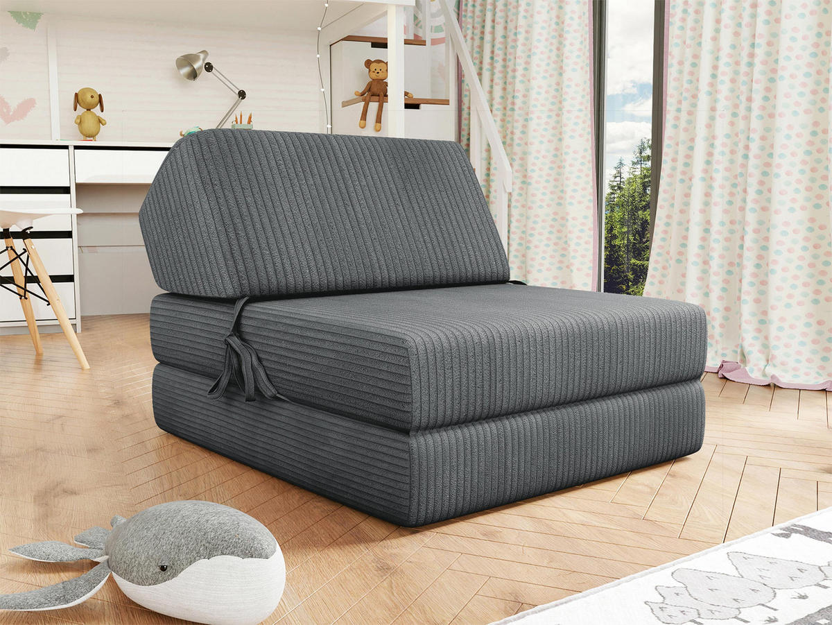 KLAPPSOFA Kevin Cord - Greige, Textil (73/58/90cm) - MIRJAN24