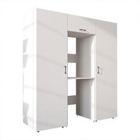 WASCHMASCHINENSCHRANK DUO-II 187cm Breit, 205cm Hoch - Weiß, Holzwerkstoff (187/205/67cm)