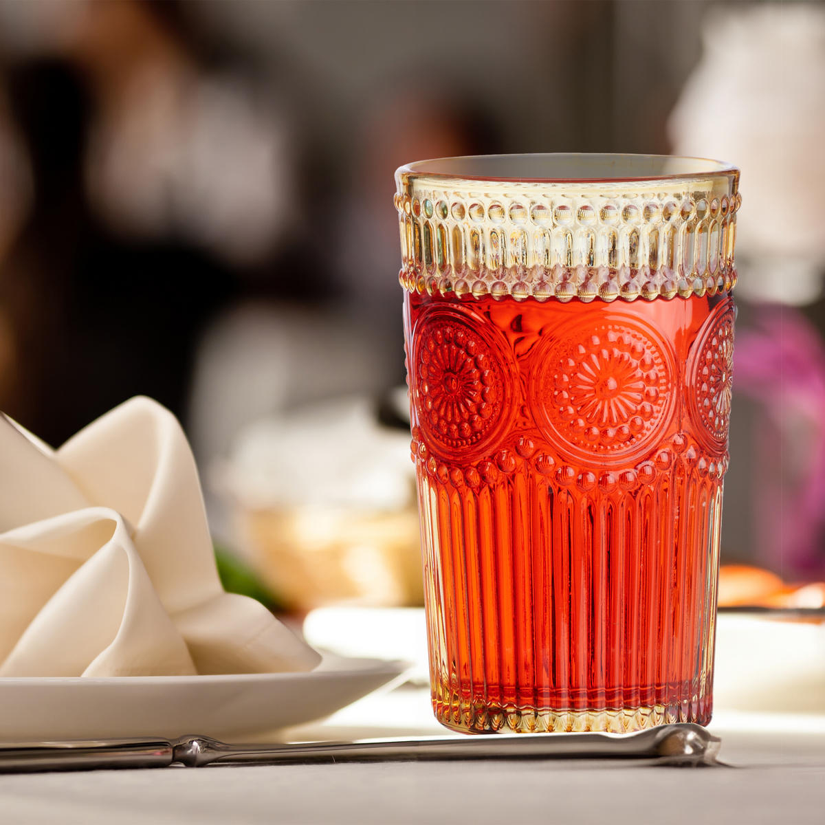 4XTRINKGLÄSER - Multicolor, Glas (0.36L) - Relaxdays