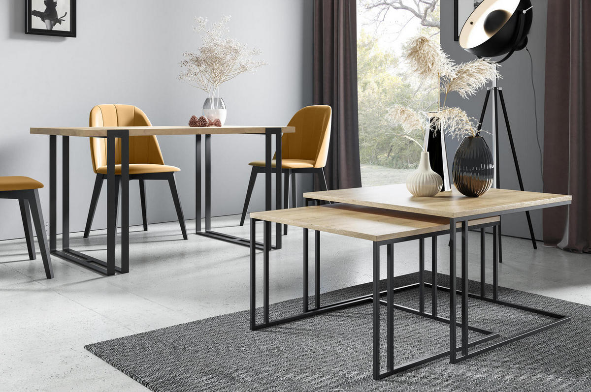 COUCHTISCH ASTRO Orange 76x76x50 cm - Orange, Holzwerkstoff (76/76/50cm) - FURNLUX