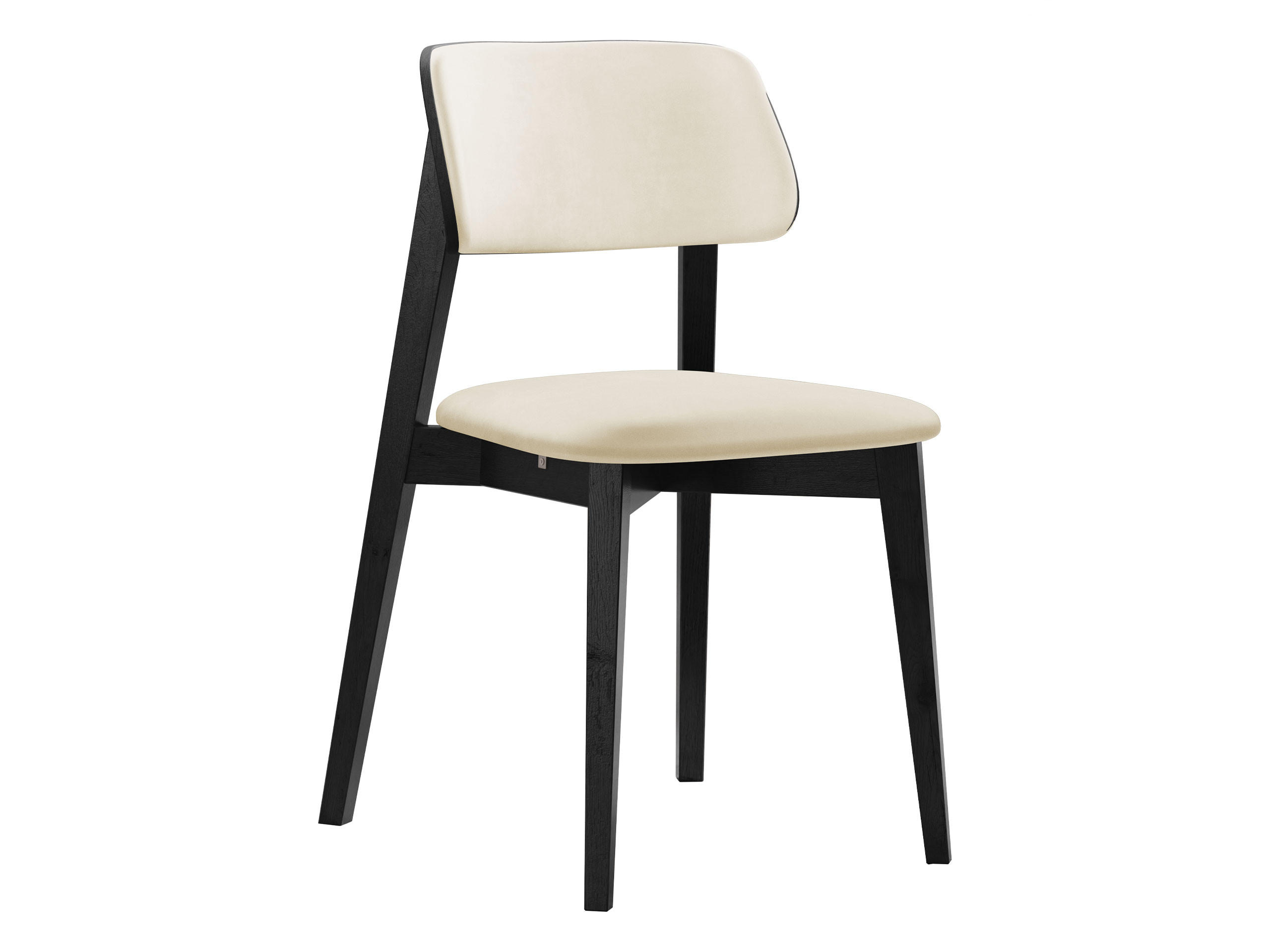 WOHNZIMMER STUHL KT63/C, Holzfarbe: Schwarz - Schwarz/Naturfarben, Holz/Textil (47/80/49cm) - MIRJAN24