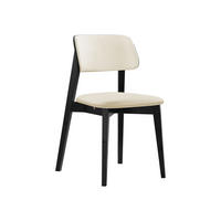 WOHNZIMMER STUHL KT63/C, Holzfarbe: Schwarz - Schwarz/Naturfarben, Holz/Textil (47/80/49cm) - MIRJAN24