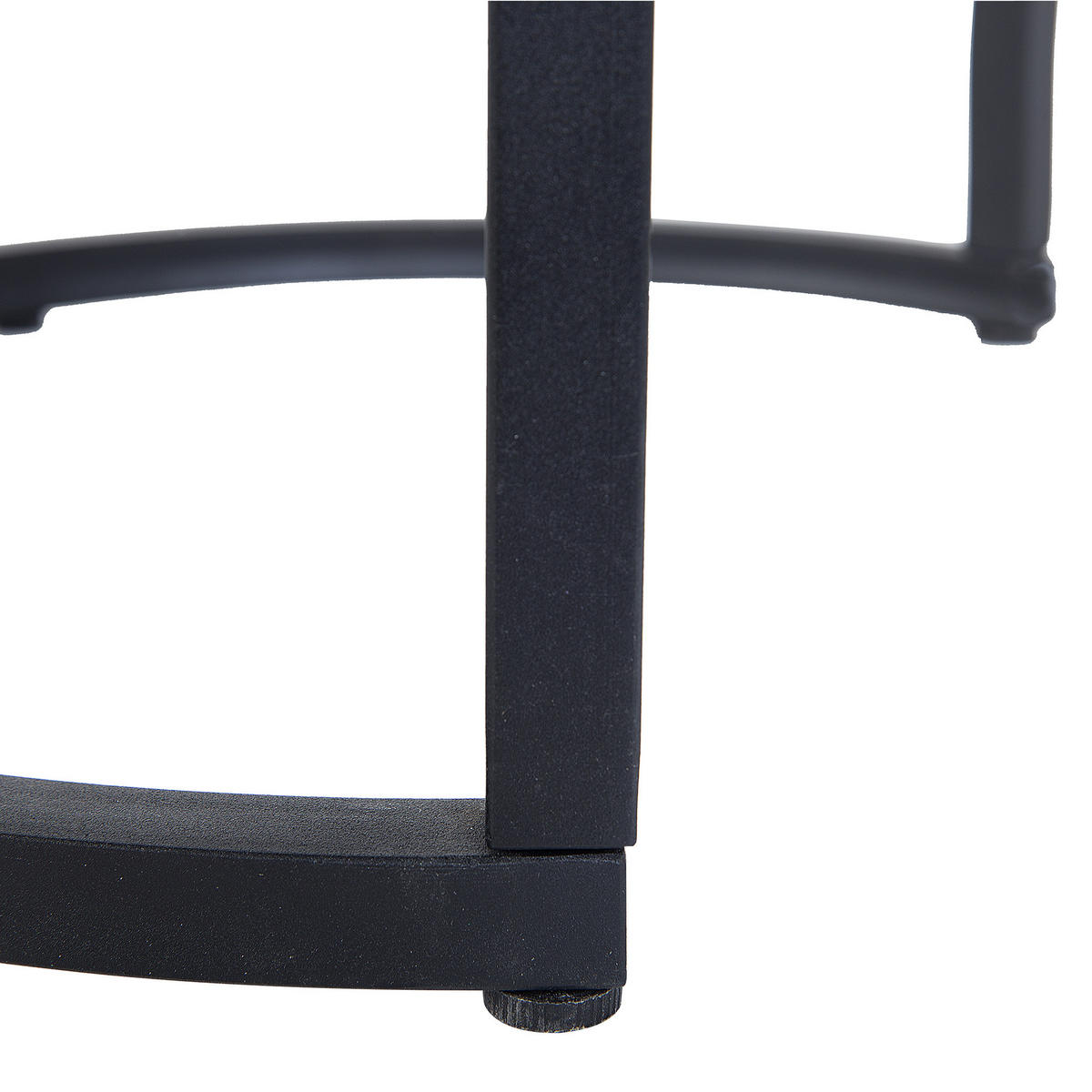 BEISTELLTISCH 2er-Set Rund Schwarz, Grau Dixie - Schwarz, Holzwerkstoff (48/48cm) - Beliani