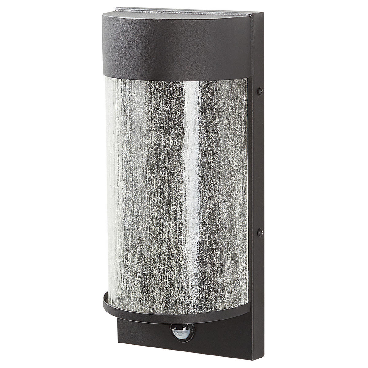 AUSSENWANDLEUCHTE Pheppie 11/10/35 cm - Schwarz, Glas (11/10/35cm) - Beliani