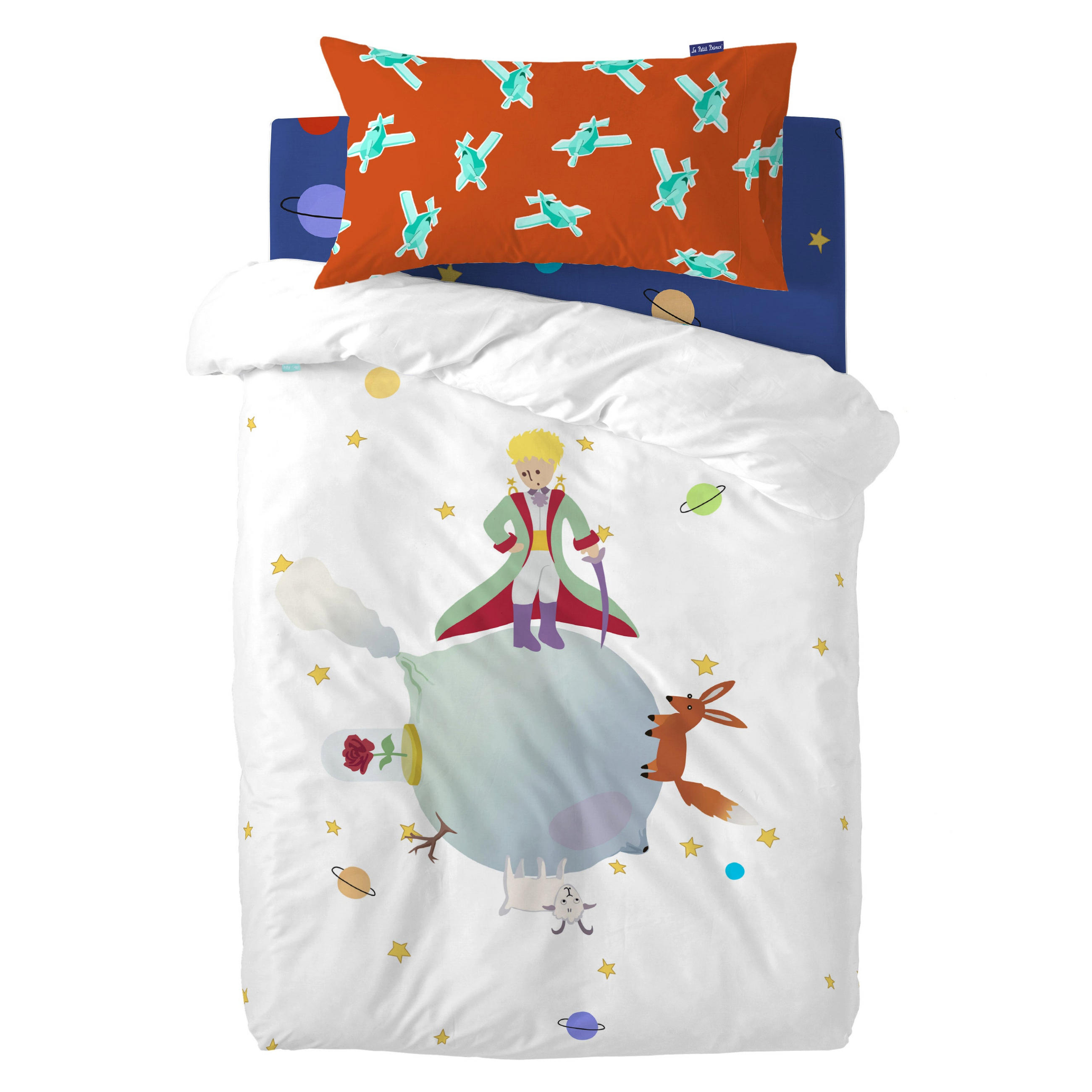 BETTBEZUG 2er-Set teiliges le petit prince 115x145 cm (kinderbett) mehrfarbig - Multicolor, Textil (115/145cm) - Happy Friday