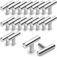 MÖBELGRIFF 20er-Set 50 mm Edelstahl - Silberfarben, Metall (0.4/3/0.4cm)