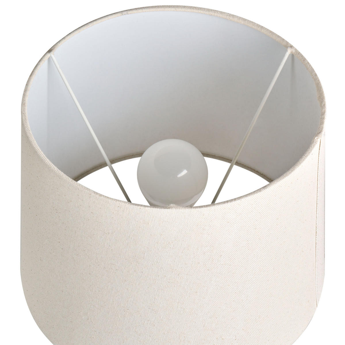 TISCHLAMPE Beige Charges - Beige, Keramik (27/27/50cm) - Beliani