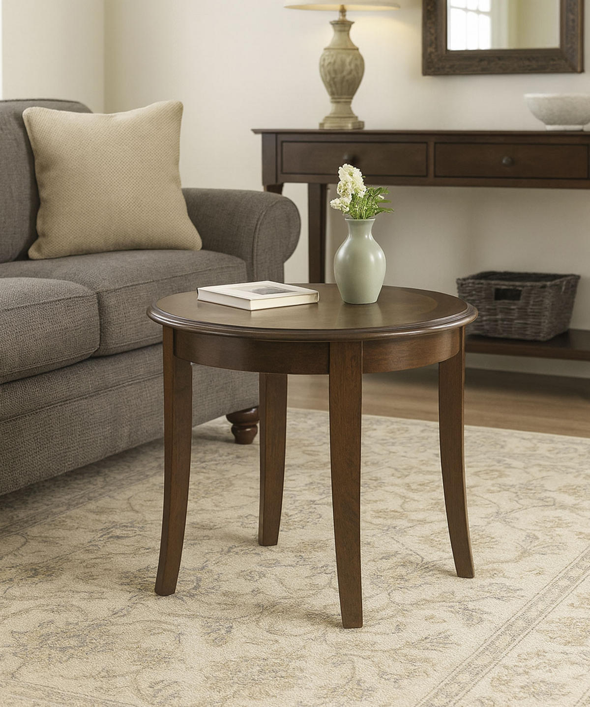 COUCHTISCH California Walnuss dunkel 60 / 60 / 55cm - Braun, Holz/Holzwerkstoff (60/60/55cm) - Feldmann-Wohnen