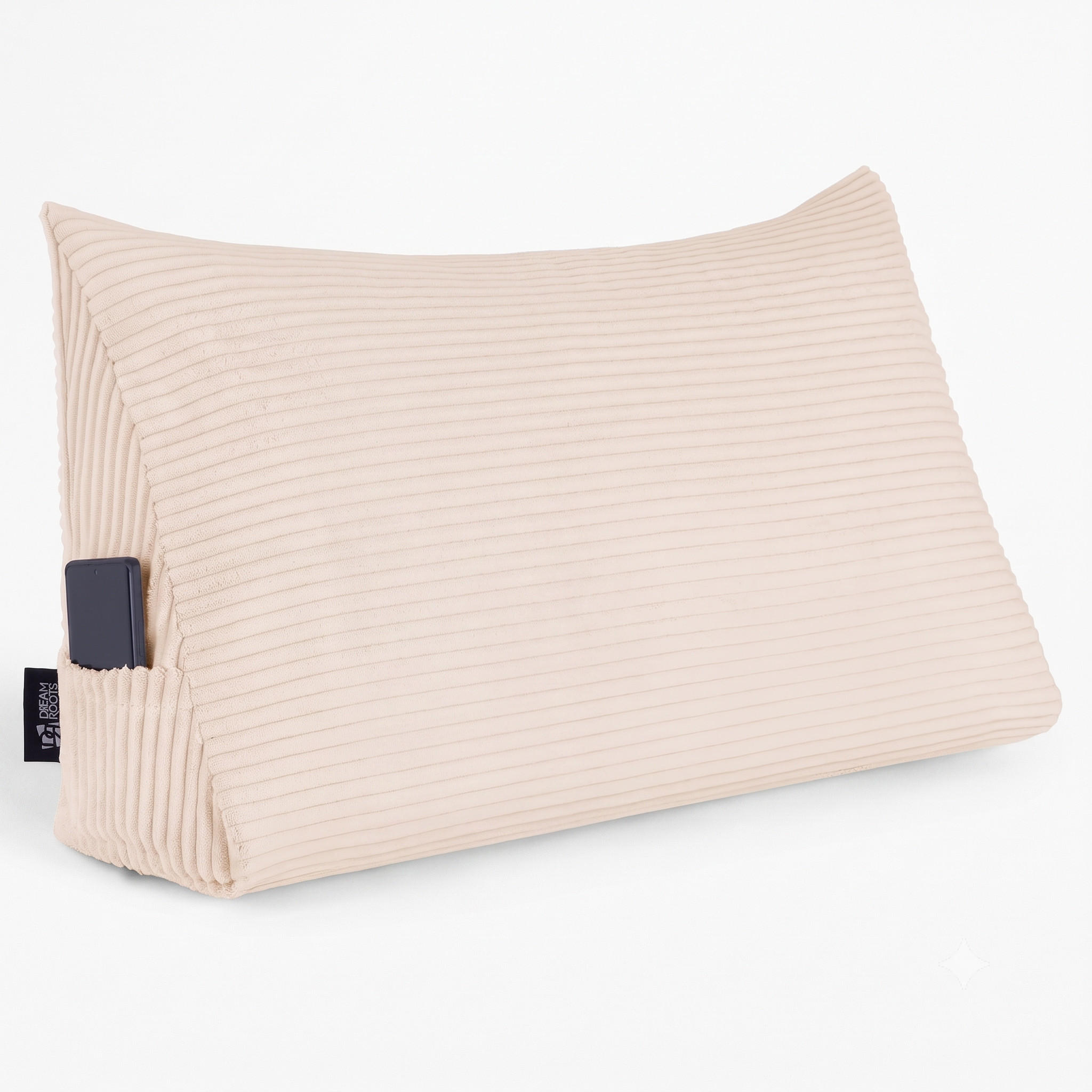 KEILKISSEN Vanilla Ice, 70/40/20 cm, Cord - Creme, Textil (70/20cm) - Dreamroots