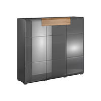 SIDEBOARD Jules Grau und Holz - Grau, Holzwerkstoff (147/131/39cm) - Petits-meubles