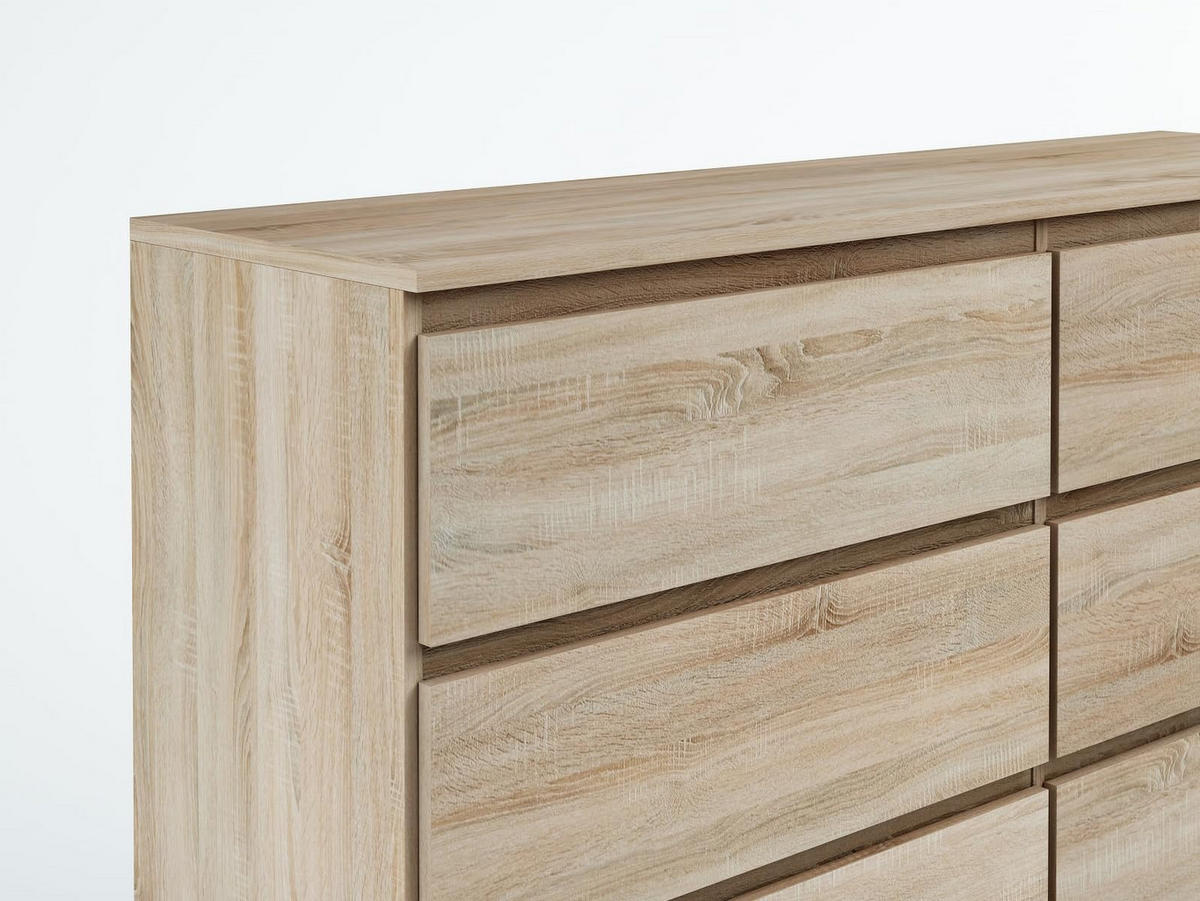 KOMMODE mit 8 Schubladen Sonoma 100x39x101,5 cm - Sonoma Eiche, Holzwerkstoff (101.5/100/39cm) - MebLocker