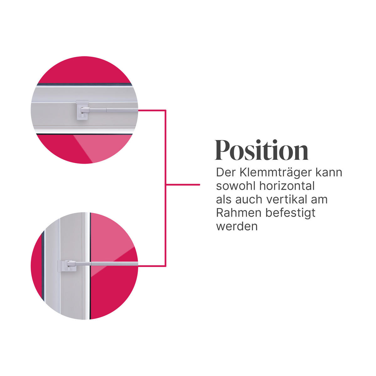 KLEMMTRÄGER für Vitragestangen 8er Pack - Weiß, Kunststoff (2/4/4cm) - Bestlivings