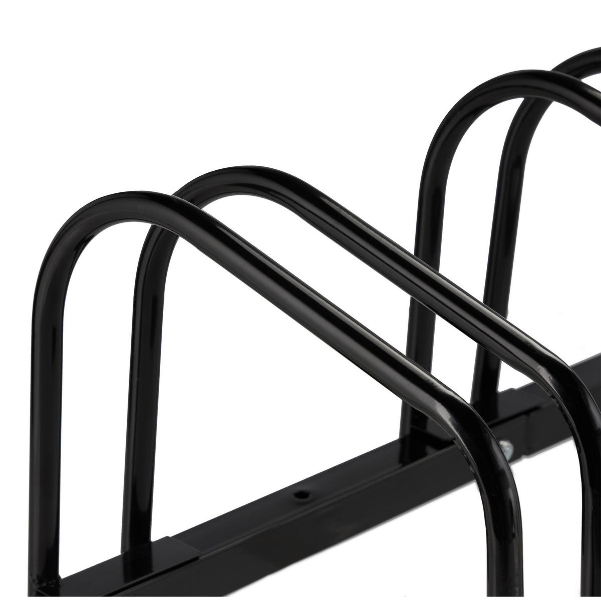 FAHRRADSTÄNDER Schwarz für 6 Fahrräder - Schwarz, Metall (163.5/27/33cm) - Relaxdays