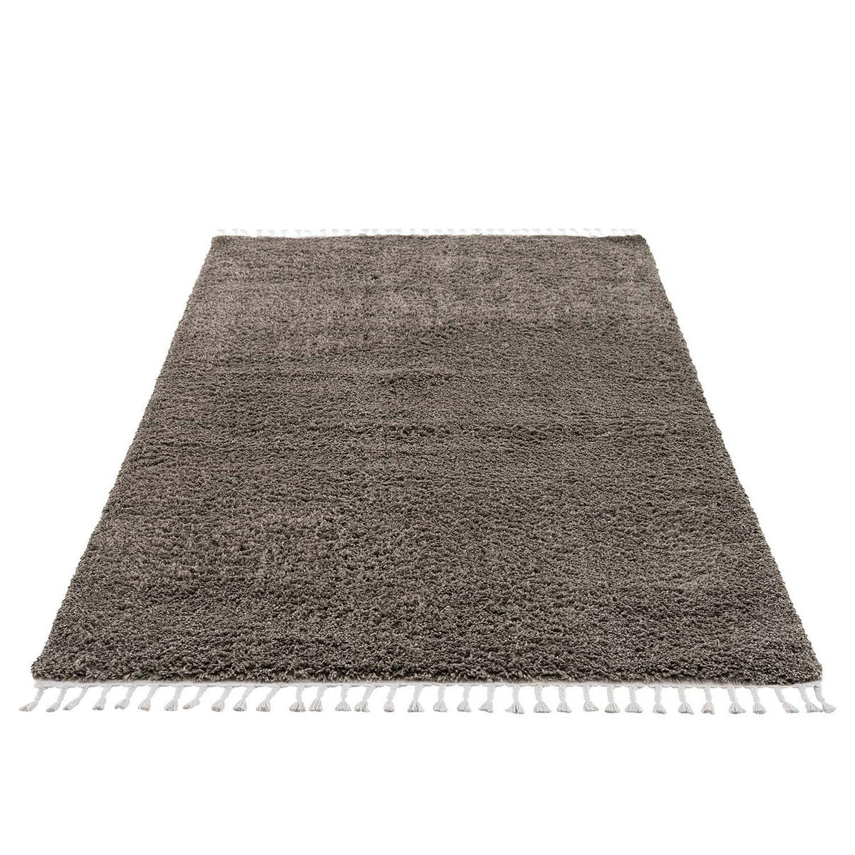 HOCHFLOR-TEPPICH Shaggy Pulpy 100 Anthrazit 80x300 cm - Grau, Textil (80/300cm) - carpet city