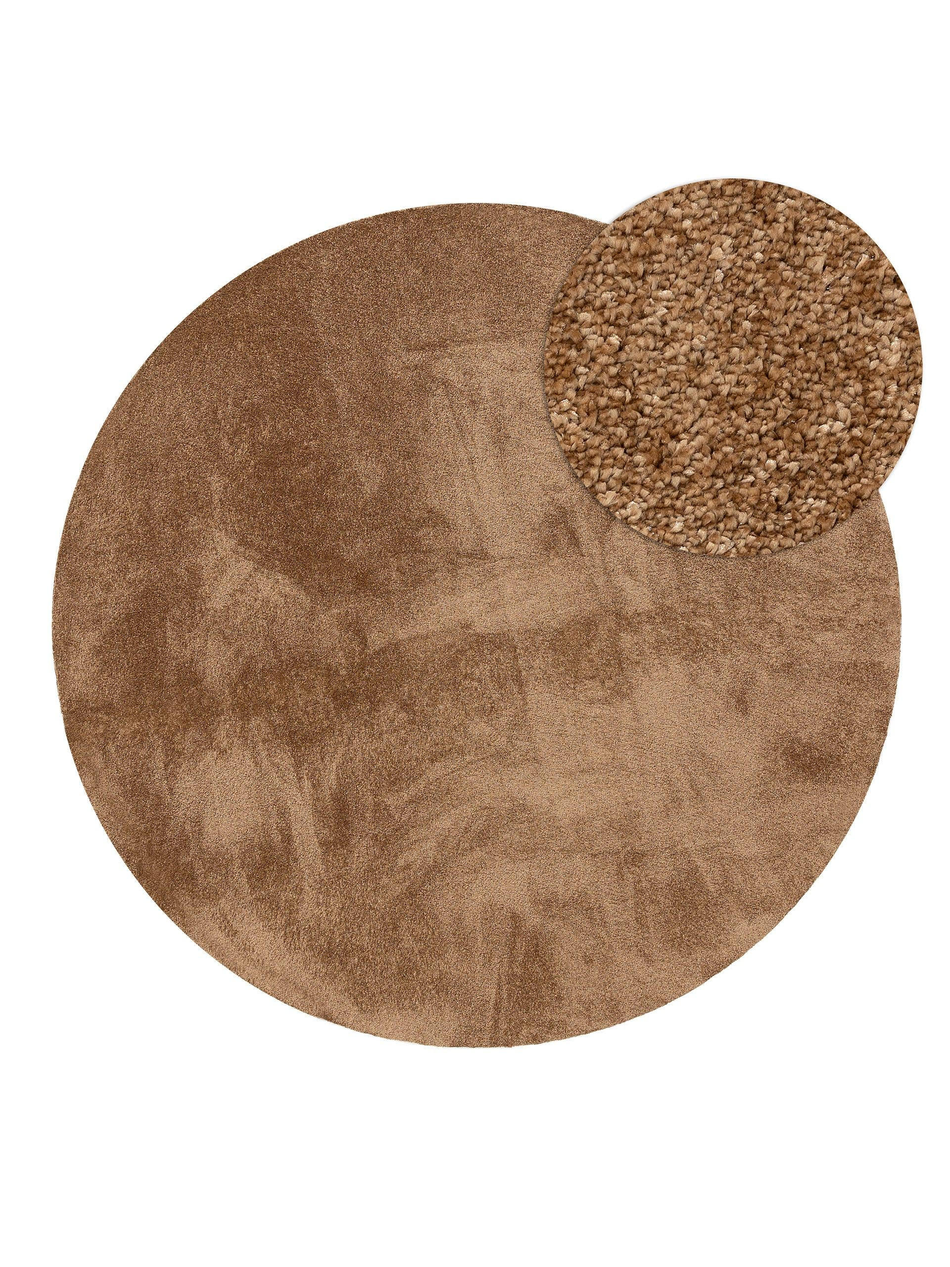 TEPPICH Nina waschbar ø 200 cm rund - Beige, Kunststoff (200/200cm) - benuta Nest