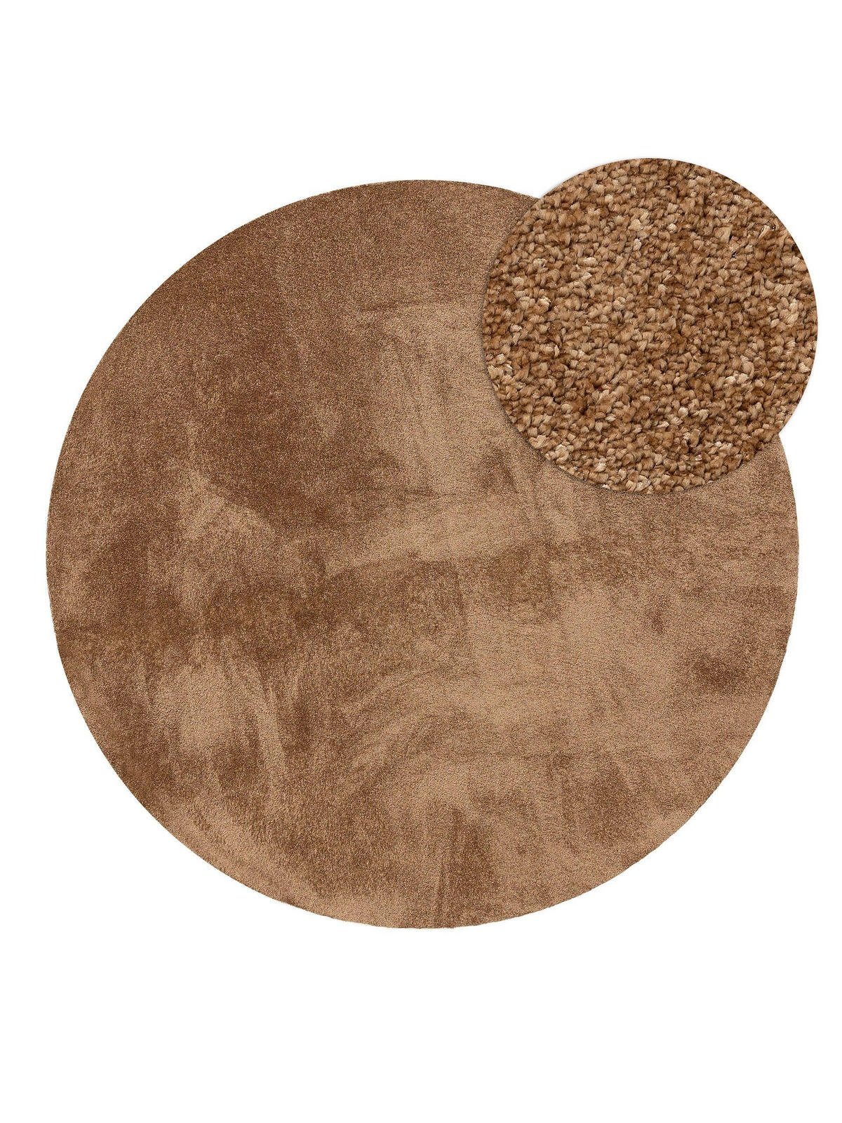 TEPPICH Nina waschbar ø 200 cm rund - Beige, Kunststoff (200/200cm) - benuta Nest
