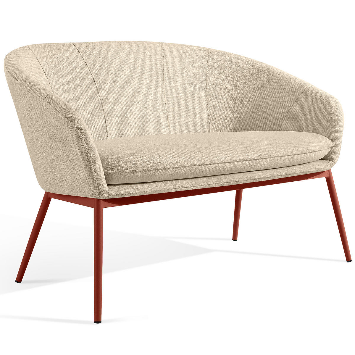 GARTENSOFA SOLIS - Creme, Textil/Metall (118/76/66cm) - KONSIMO®