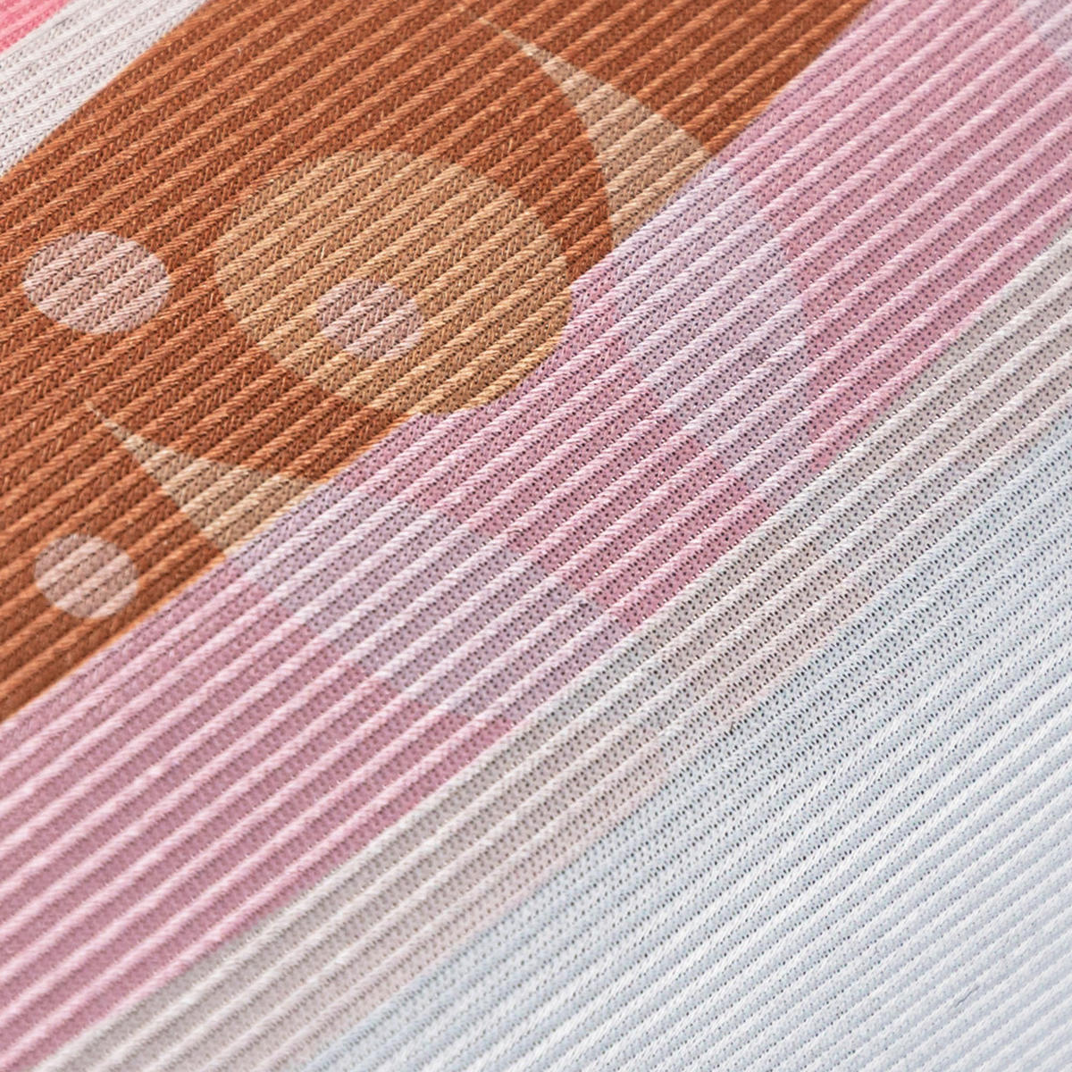 KINDERTEPPICH Bambini Orsetto Mazovia Rund Ø100cm Weiß Rosa Teddybär Kurzflor - Pink, Textil (100/100cm) - Mazovia