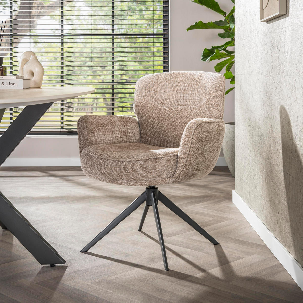 ESSZIMMERST√ÚHLE Beige 67/69/87 cm - Sandfarben, Textil (69/87/67cm) - Hoyz Collection