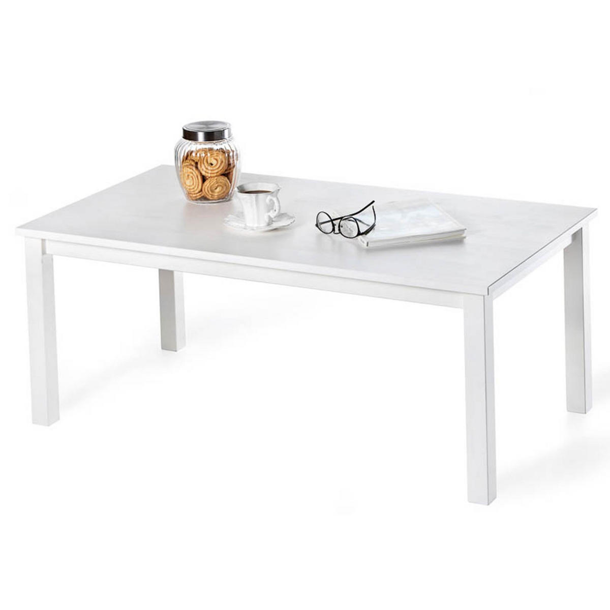 COUCHTISCH Massivholz 60/110/45 cm - Weiß, Holz (60/110/45cm) - hagge home