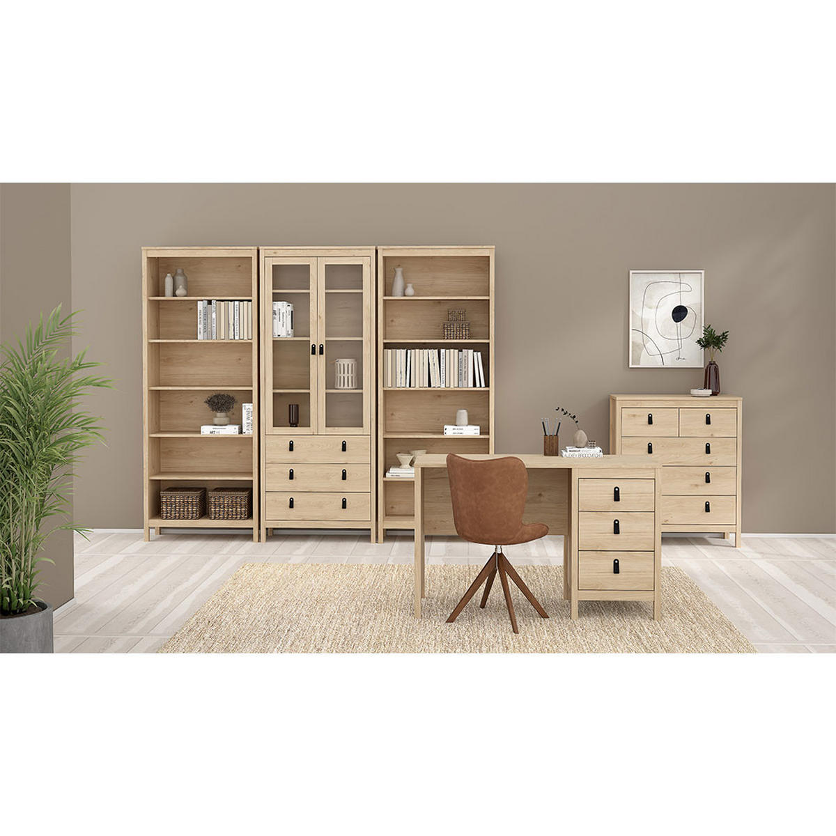 REGAL, Madrid, Eiche, Holzwerkstoff, 79 x 33 x 199 cm - Eichefarben, Holzwerkstoff (79/199/33cm) - ebuy24