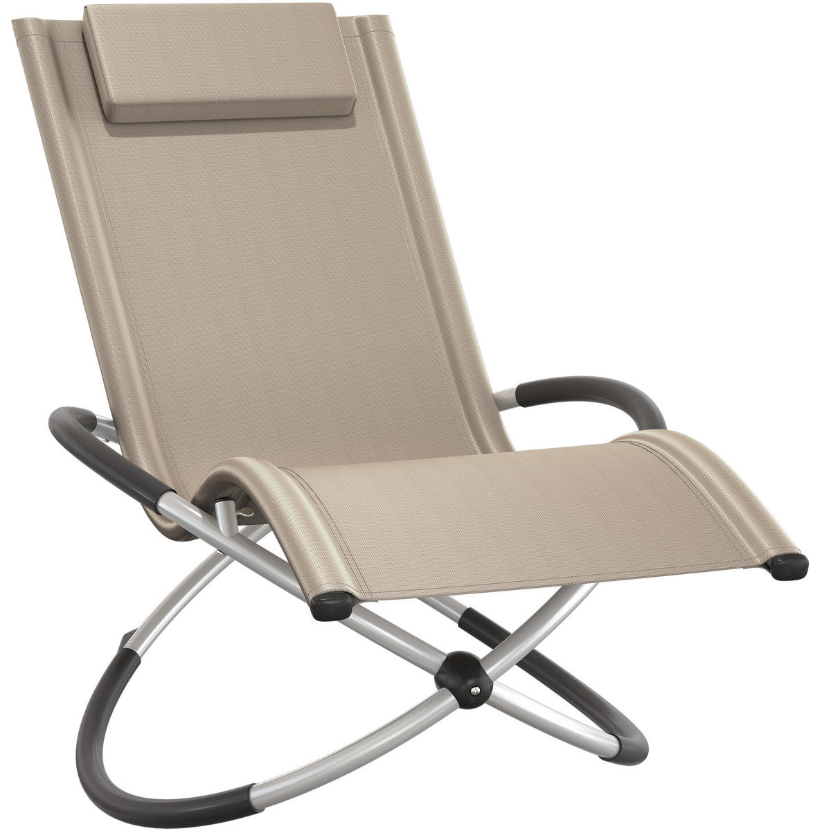 SONNENLIEGE Paulina,150 x 73 x 93 cm,beige - Beige, Metall (73/93/150cm) - tectake
