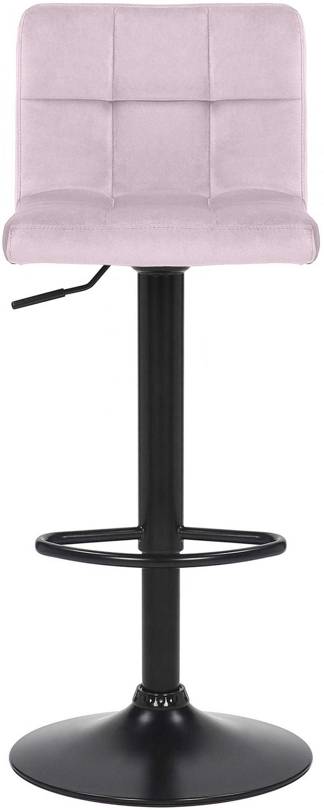 BARHOCKER Samt Rosa - Schwarz/Rosa, Textil/Metall (40/85/40cm) - CLP