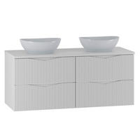 DOPPELWASCHTISCH 120.6cm Tao Weiß - Weiß, Holzwerkstoff (120.6/50/45.8cm) - Petits-meubles