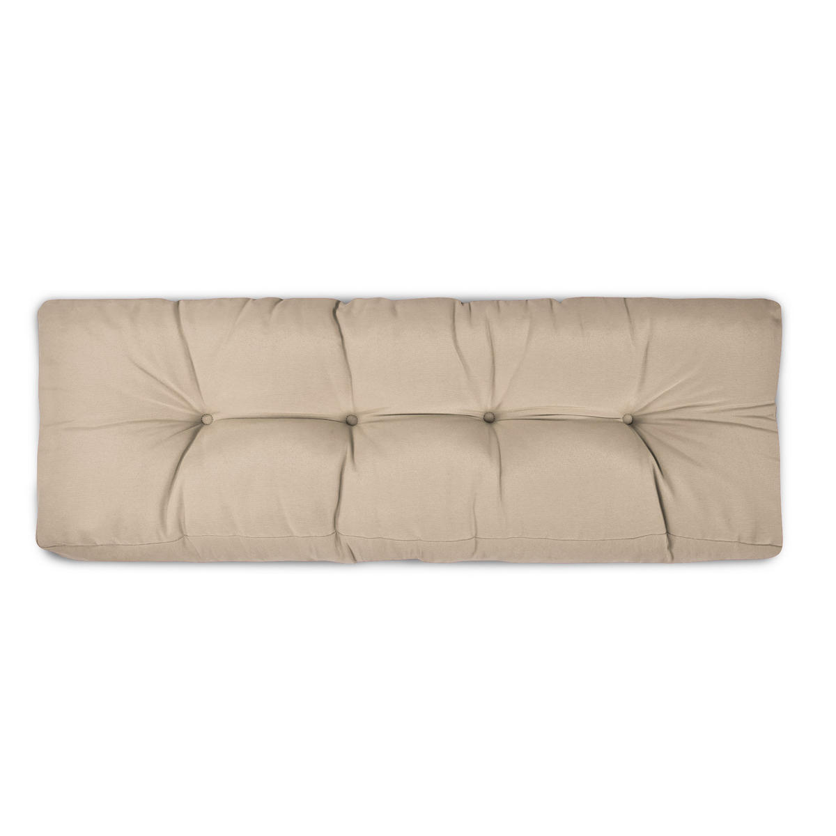 PALETTENKISSEN Eco Style Rücken 120/40/10 cm Natur - Beige, Textil (40/20/120cm) - Beautissu 