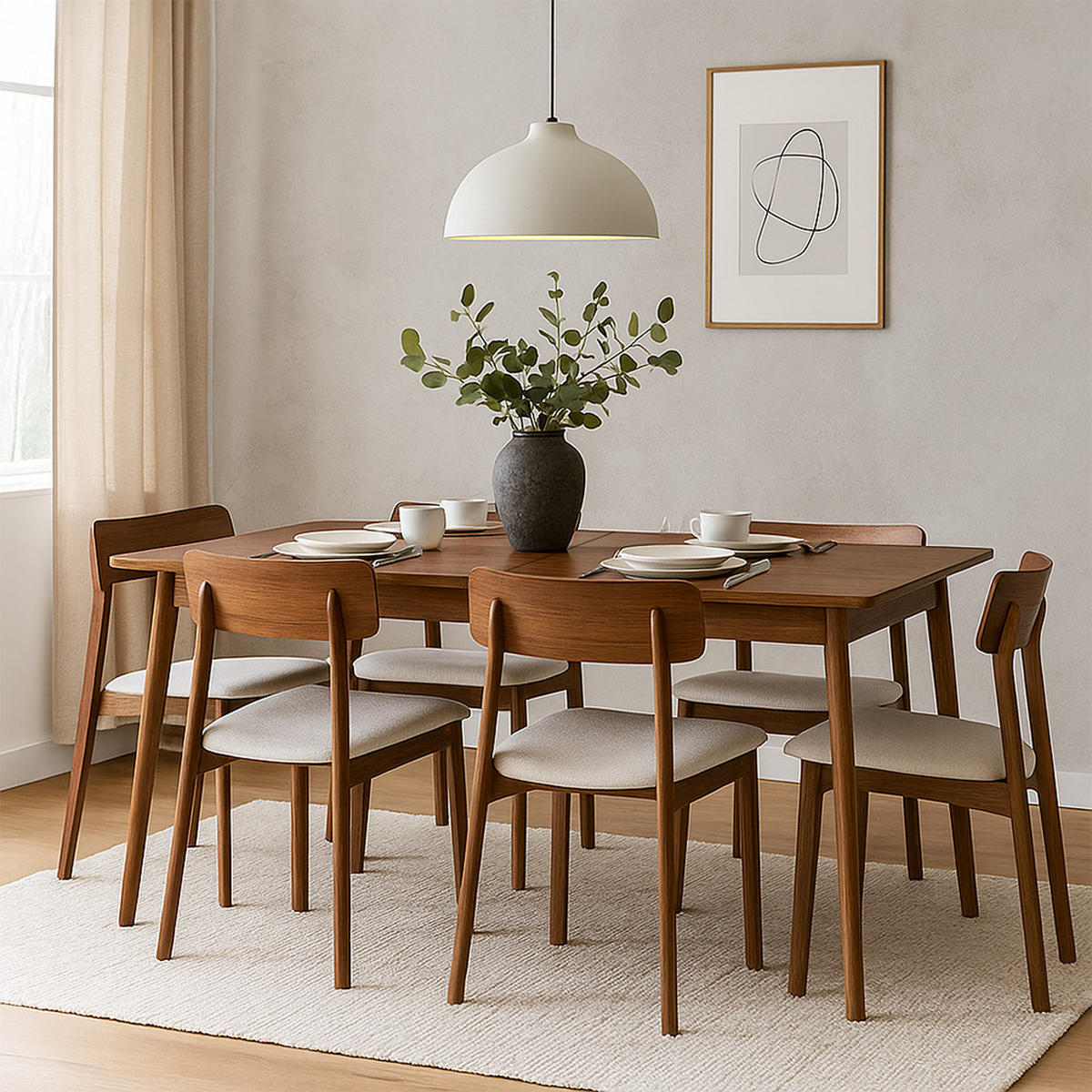 ESSTISCH - Dunkles Holz - Nussbaumfarben, Holz (150/80/75cm) - Drawer