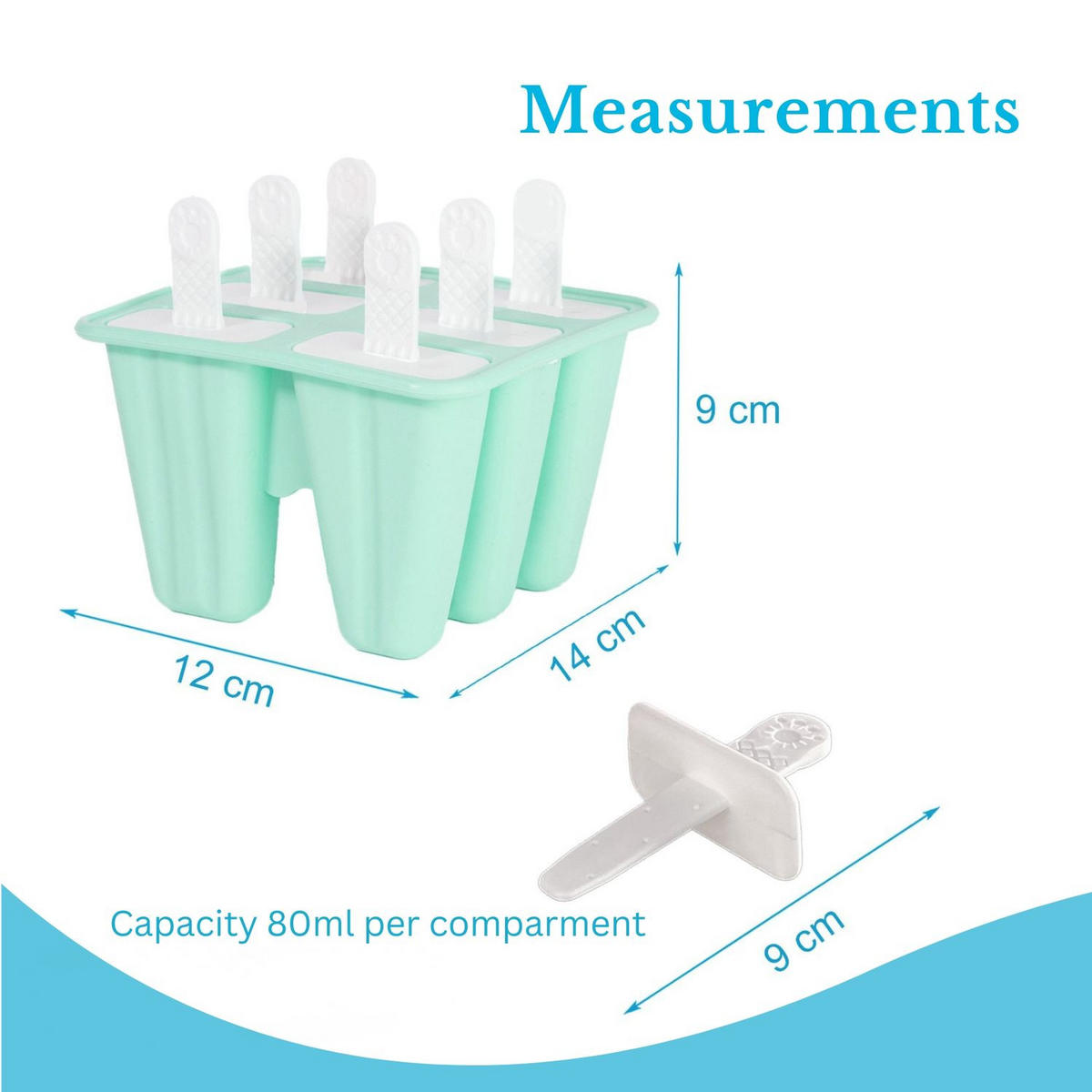 EISCREME FORM - Grün, Kunststoff (12/9/14cm) - Intirilife