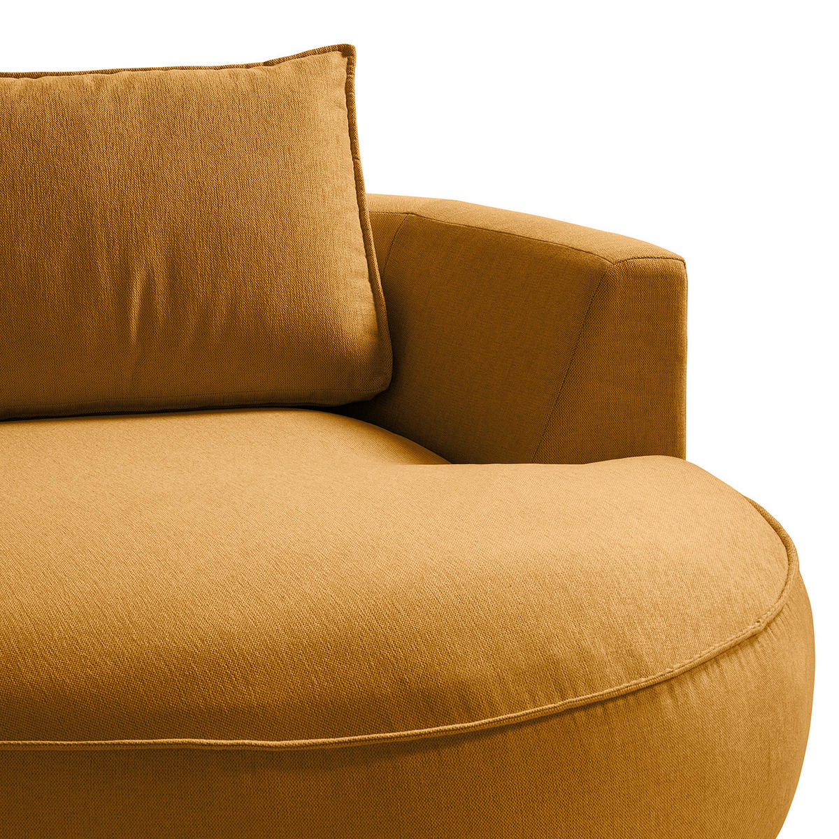 OTTOMANE - modular - Schwarz/Orange, Kunststoff/Textil (196/82/146cm) - home24